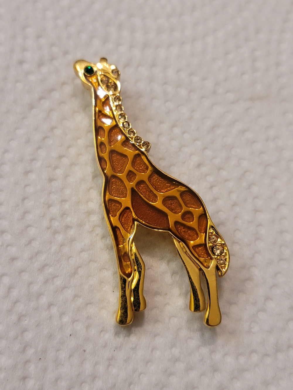 Gold and Brown Giraffe Brooch Pin - Women Jewelry